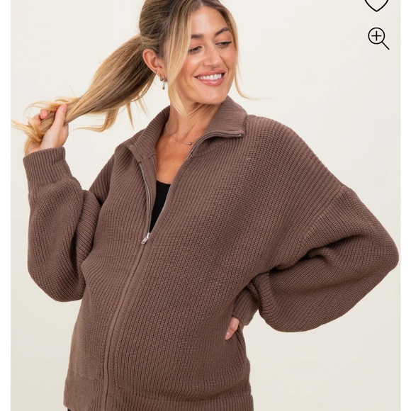 Pinkblush Sweaters - Pinkblush Chocolate Brown Women's Cardigan maternity